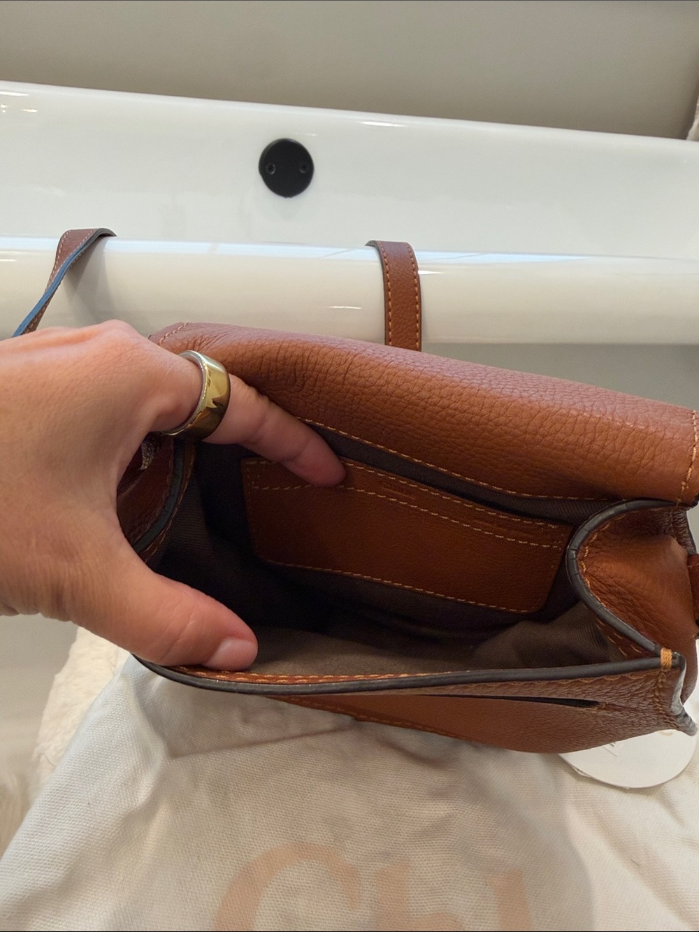 Chloé Marcie Small Saddle Bag Grained Leather - Picture 5 of 10
